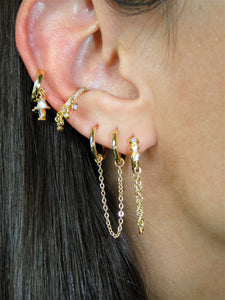 Zirconias Gold Ear Cuff