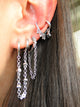 Natty Sterling Silver Chain Earring