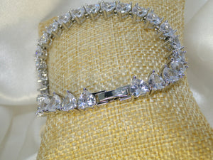 Silver Heart Platinum plated Bracelet