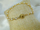 Pearls Titanium Gold plated Bracelet