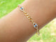 Luxury Evil Eyes 14K Gold plated Bracelet