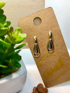 Teardrop Silver & 18k Gold Plated Earrings - Sweetas Trends