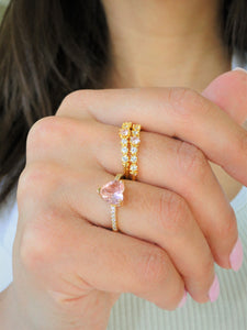 Pink 18K Gold plated Ring